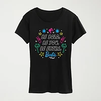 Womens Crew Neck Short Sleeve Regular Fit Barbie Graphic T-Shirt