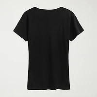 Womens Crew Neck Short Sleeve Regular Fit Graphic T-Shirt