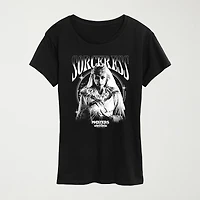 Womens Crew Neck Short Sleeve Regular Fit Graphic T-Shirt