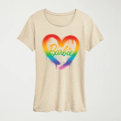 Womens Crew Neck Short Sleeve Regular Fit Barbie Graphic T-Shirt