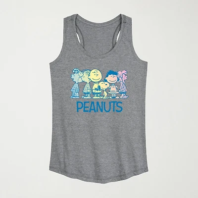 Womens Crew Neck Sleeveless Peanuts Tank Top