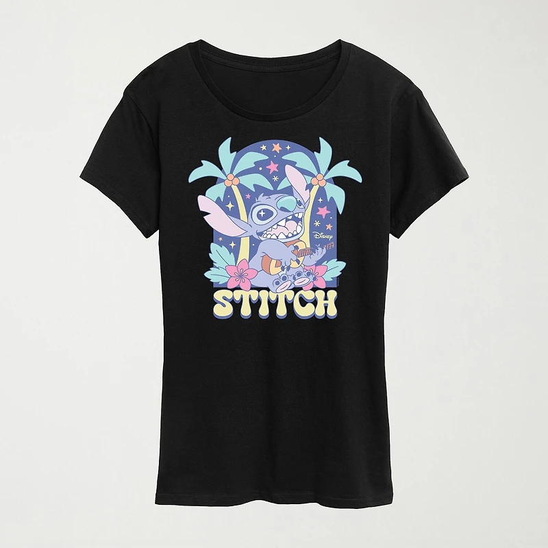 Womens Crew Neck Short Sleeve Regular Fit Graphic T-Shirt