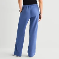 Stitch Sweatpant Womens Juniors Wide Leg Mid Rise Fleece