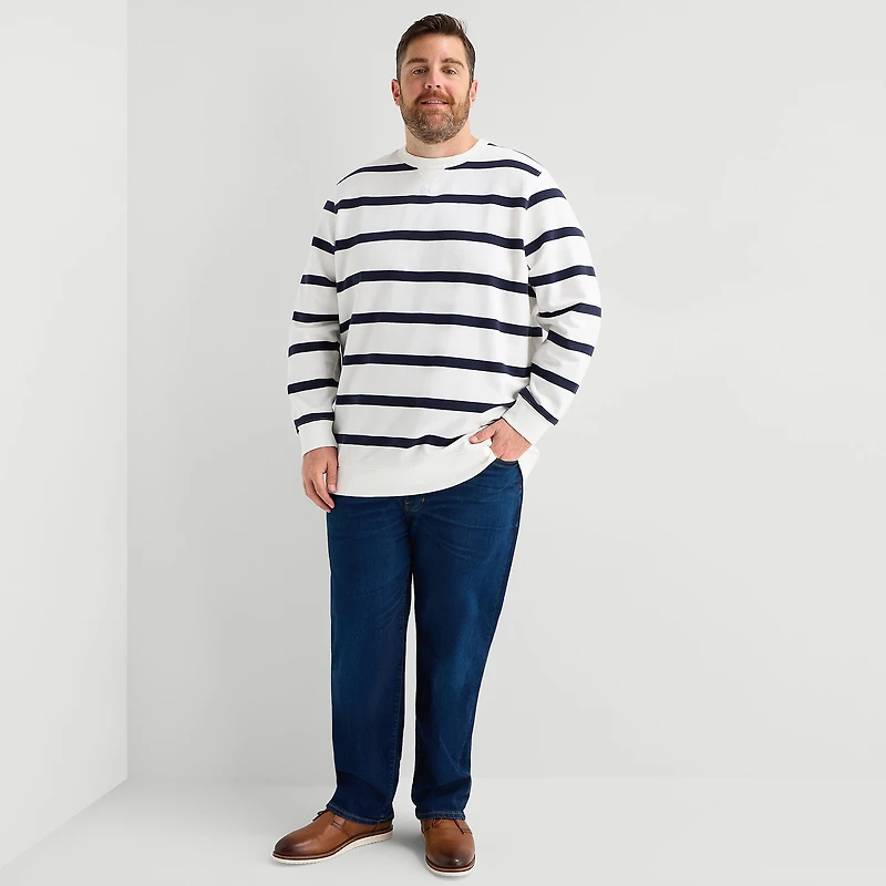 St. John's Bay Mens Crew Neck Long Sleeve Big and Tall Sweatshirt
