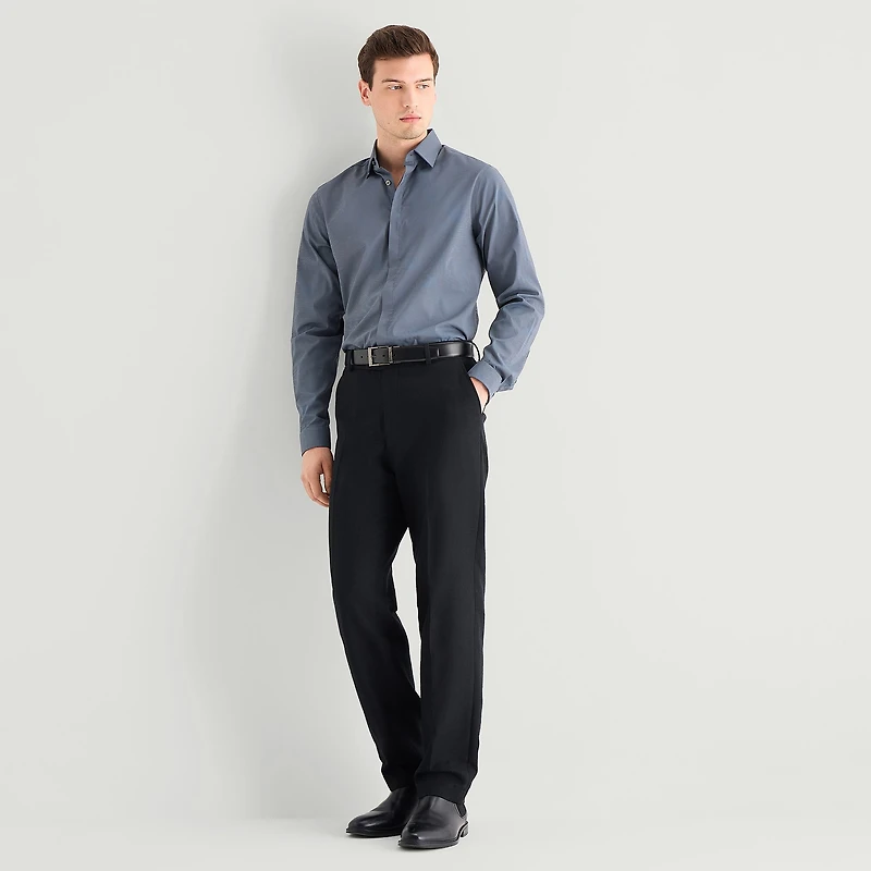 J. Ferrar Ultra Comfort Moiré Pattern Mens Long Sleeve Regular Fit Stretch Fabric Wrinkle Free Button-Down Shirt