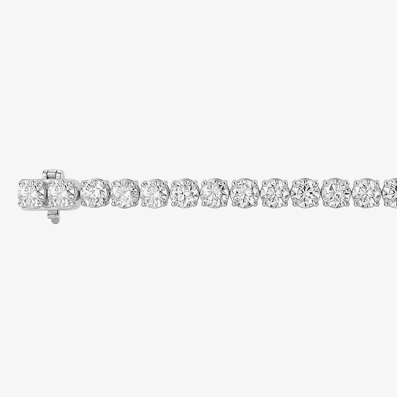 F / Si2) Womens 10 Ct.T.W. Lab Grown White Diamond 10K Gold Round / Inch Tennis Bracelet