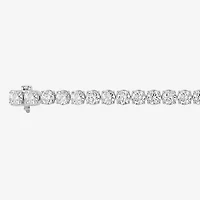 F / Si2) Womens 10 Ct.T.W. Lab Grown White Diamond 10K Gold Round / Inch Tennis Bracelet