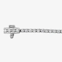 (F / Si2) Womens 1 CT. T.W. Lab Grown White Diamond 10K Gold Round 7.25 Inch Tennis Bracelet
