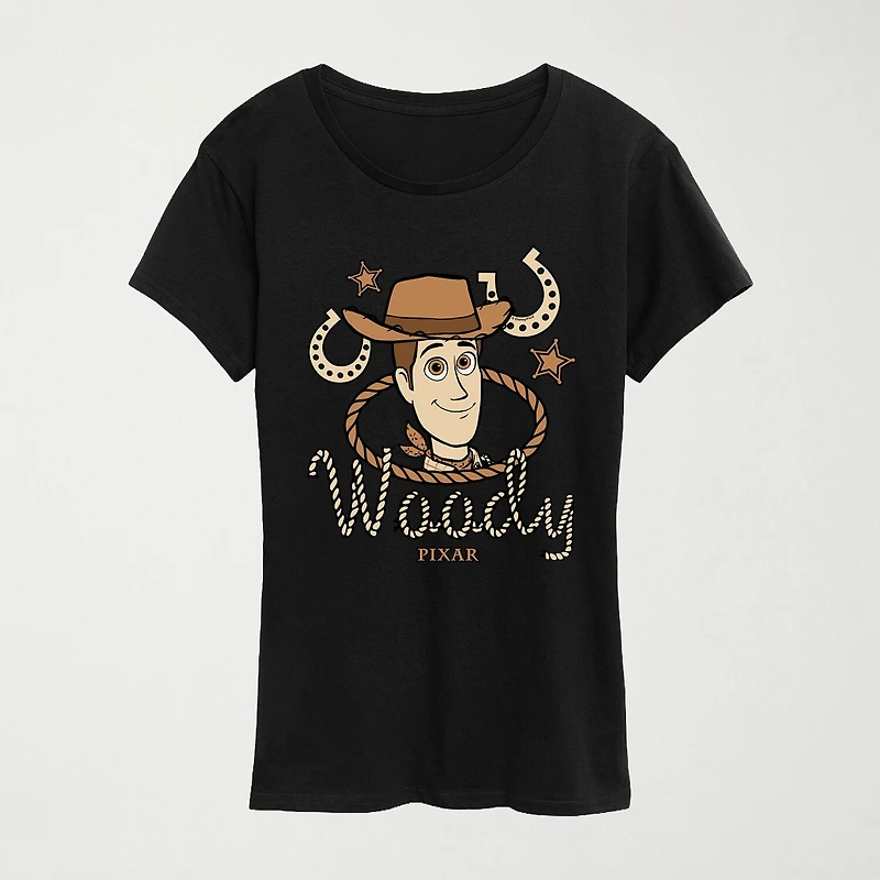 Womens Crew Neck Short Sleeve Regular Fit Toy Story Graphic T-Shirt