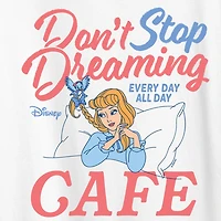 Womens Crew Neck Short Sleeve Regular Fit Cinderella Graphic T-Shirt