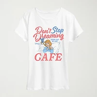 Womens Crew Neck Short Sleeve Regular Fit Cinderella Graphic T-Shirt