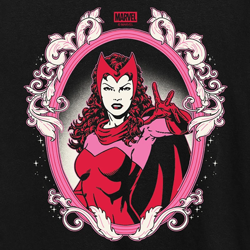 Womens Crew Neck Short Sleeve Regular Fit Marvel Graphic T-Shirt