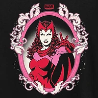 Womens Crew Neck Short Sleeve Regular Fit Marvel Graphic T-Shirt