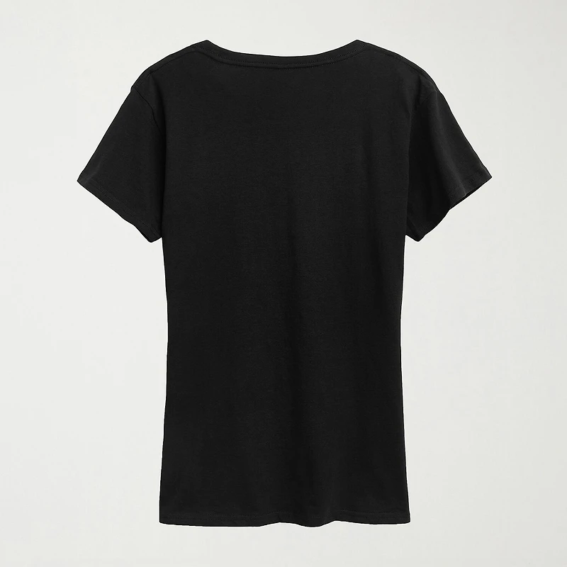 Womens Crew Neck Short Sleeve Regular Fit Graphic T-Shirt