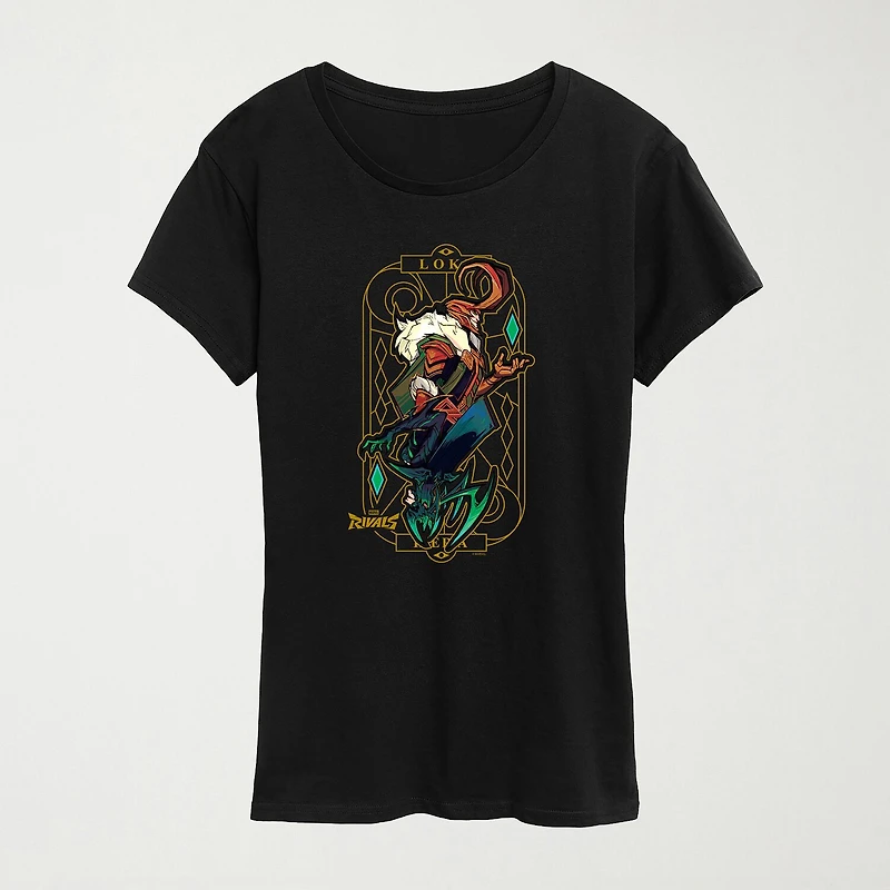 Womens Crew Neck Short Sleeve Regular Fit Marvel Graphic T-Shirt