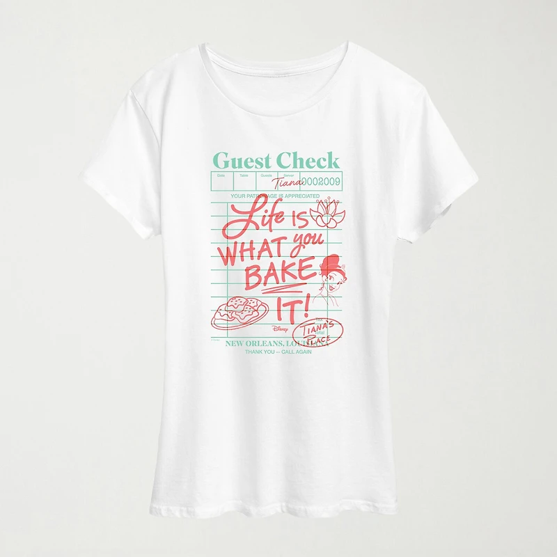 Womens Crew Neck Short Sleeve Regular Fit Tiana Graphic T-Shirt