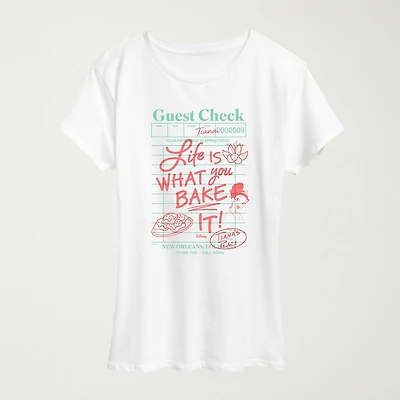 Womens Crew Neck Short Sleeve Regular Fit Tiana Graphic T-Shirt