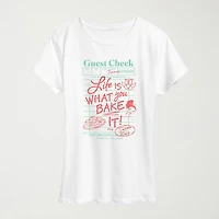 Womens Crew Neck Short Sleeve Regular Fit Tiana Graphic T-Shirt