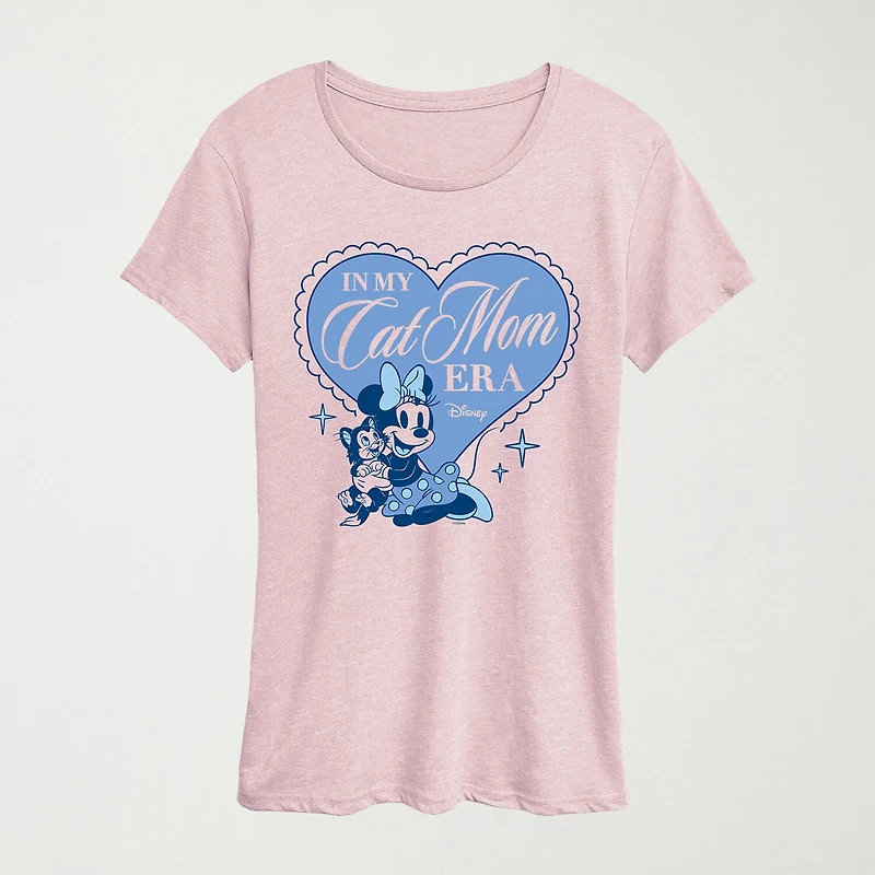 Womens Crew Neck Short Sleeve Regular Fit Minnie Mouse Graphic T-Shirt