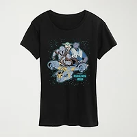 Womens Crew Neck Short Sleeve Regular Fit Baby Yoda Star Wars Graphic T-Shirt