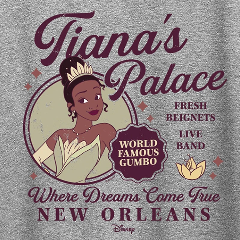 Womens Crew Neck Short Sleeve Regular Fit Tiana Graphic T-Shirt