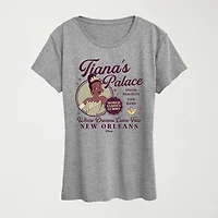 Womens Crew Neck Short Sleeve Regular Fit Tiana Graphic T-Shirt