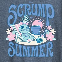 Womens Crew Neck Short Sleeve Regular Fit Lilo & Stitch Graphic T-Shirt