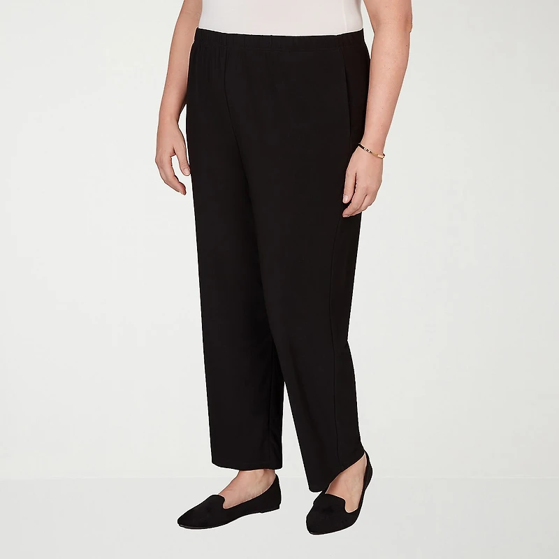 Alfred Dunner Classics Womens Straight Pull-On Pant