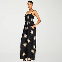 Premier Amour Womens Straight Neck Sleeveless Jumpsuit