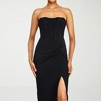 Premier Amour Womens Midi Sweetheart Neck Sleeveless Sheath Dress