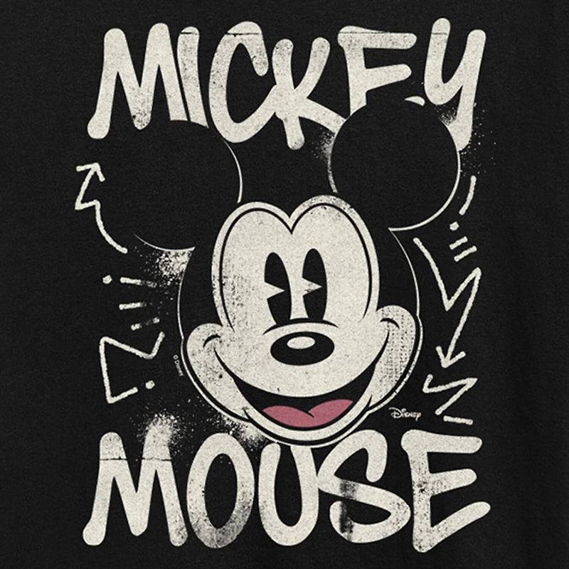 Womens Crew Neck Short Sleeve Regular Fit Mickey Mouse Graphic T-Shirt
