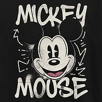 Womens Crew Neck Short Sleeve Regular Fit Mickey Mouse Graphic T-Shirt