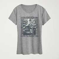 Womens Crew Neck Short Sleeve Regular Fit Spiderman Graphic T-Shirt