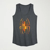Womens Crew Neck Sleeveless Spiderman Tank Top