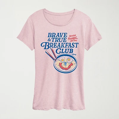 Womens Crew Neck Short Sleeve Regular Fit Princess Mulan Graphic T-Shirt