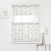 Regal Home Meadow Embroidered Rod Pocket Tailored Valance