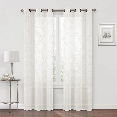 Regal Home Sterling Matte Grommet Top Sheer Curtain Panel