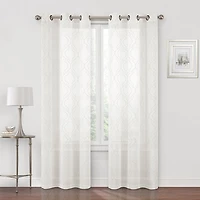Regal Home Sterling Matte Grommet Top Sheer Curtain Panel