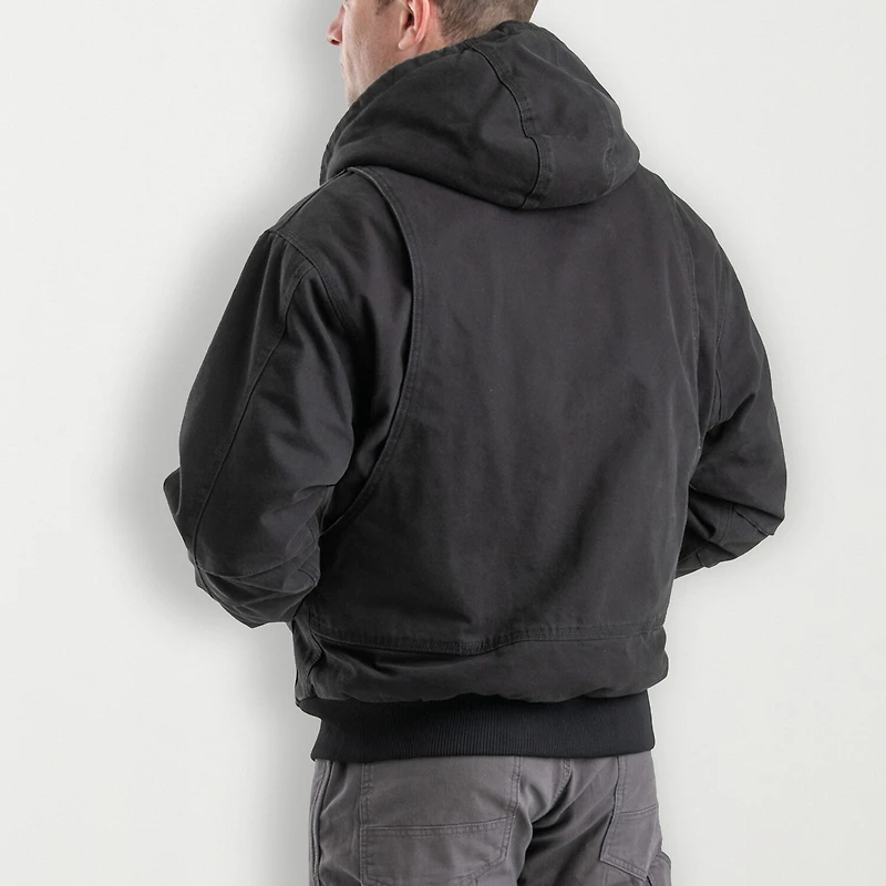 Berne Flex180 Mens Hooded Heavyweight Big and Tall Work Jacket
