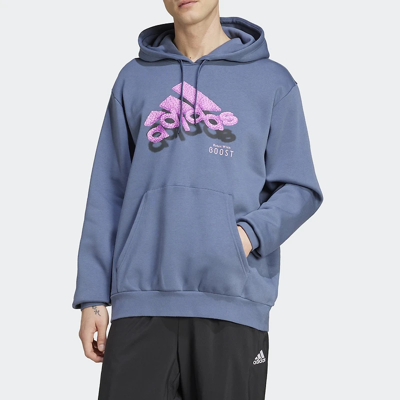 adidas Mens Long Sleeve Fleece Active Hoodie
