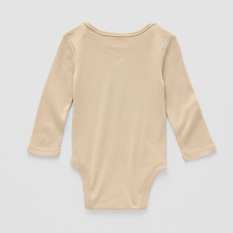 Okie Dokie Baby Unisex Round Neck Long Sleeve Rib Bodysuit