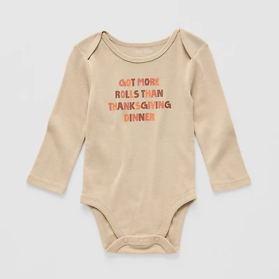 Okie Dokie Baby Unisex Round Neck Long Sleeve Rib Bodysuit