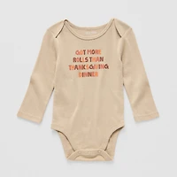 Okie Dokie Baby Unisex Round Neck Long Sleeve Rib Bodysuit