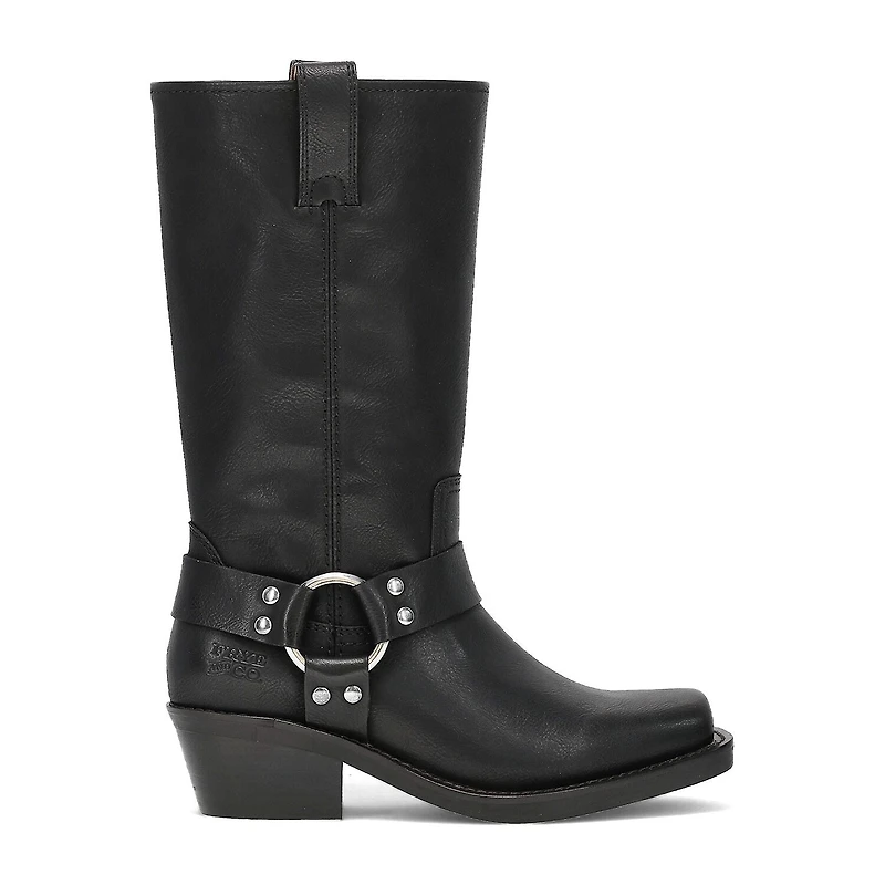 Frye and Co. Womens Lorrie Stacked Heel Motorcycle Boots