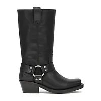 Frye and Co. Womens Lorrie Stacked Heel Motorcycle Boots