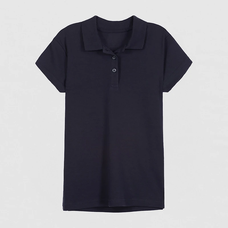 IZOD Pique Little & Big Kid Girls Easy-on + Easy-off Sensory Friendly Short Sleeve Regular Fit Adaptive Polo Shirt