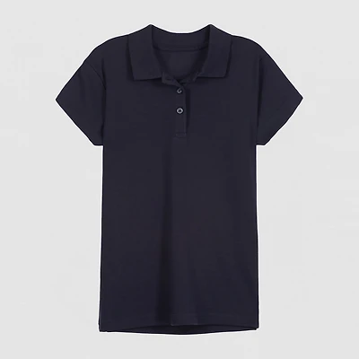 IZOD Pique Little & Big Kid Girls Easy-on + Easy-off Sensory Friendly Short Sleeve Regular Fit Adaptive Polo Shirt