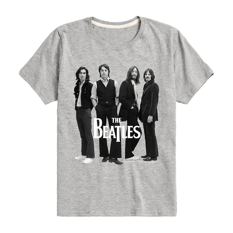 Little & Big Kid Boys Crew Neck Short Sleeve Regular Fit The Beatles Graphic T-Shirt