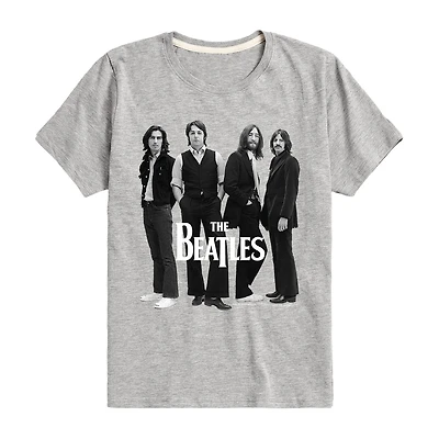 Little & Big Kid Boys Crew Neck Short Sleeve Regular Fit The Beatles Graphic T-Shirt