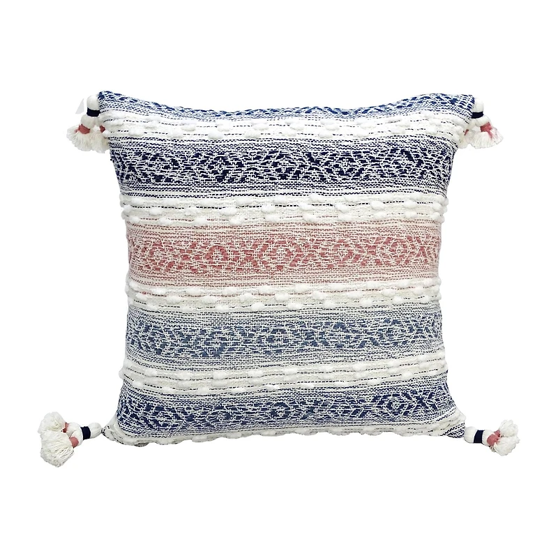 Vibhsa Tassels Square Throw Pillow